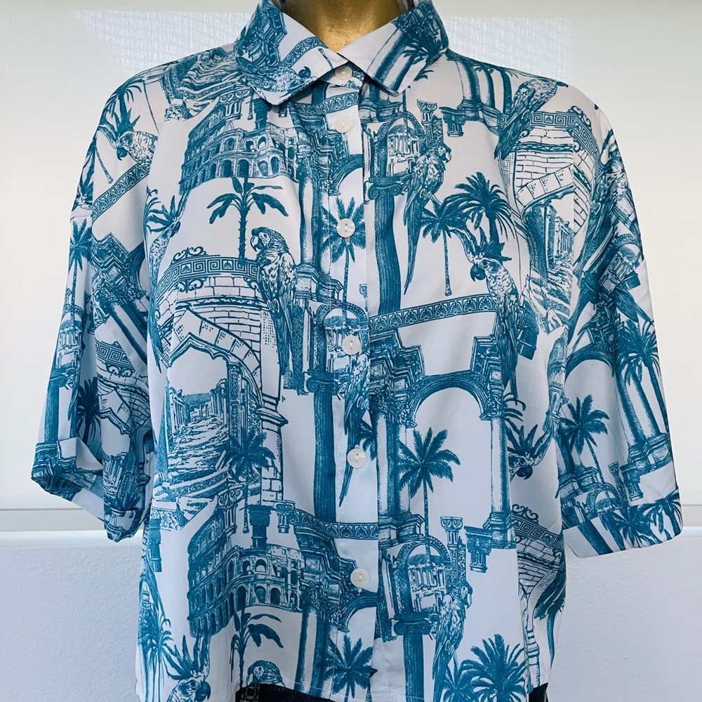 Forever 21 Chic ROME Postcard Print Resort TOP 0X